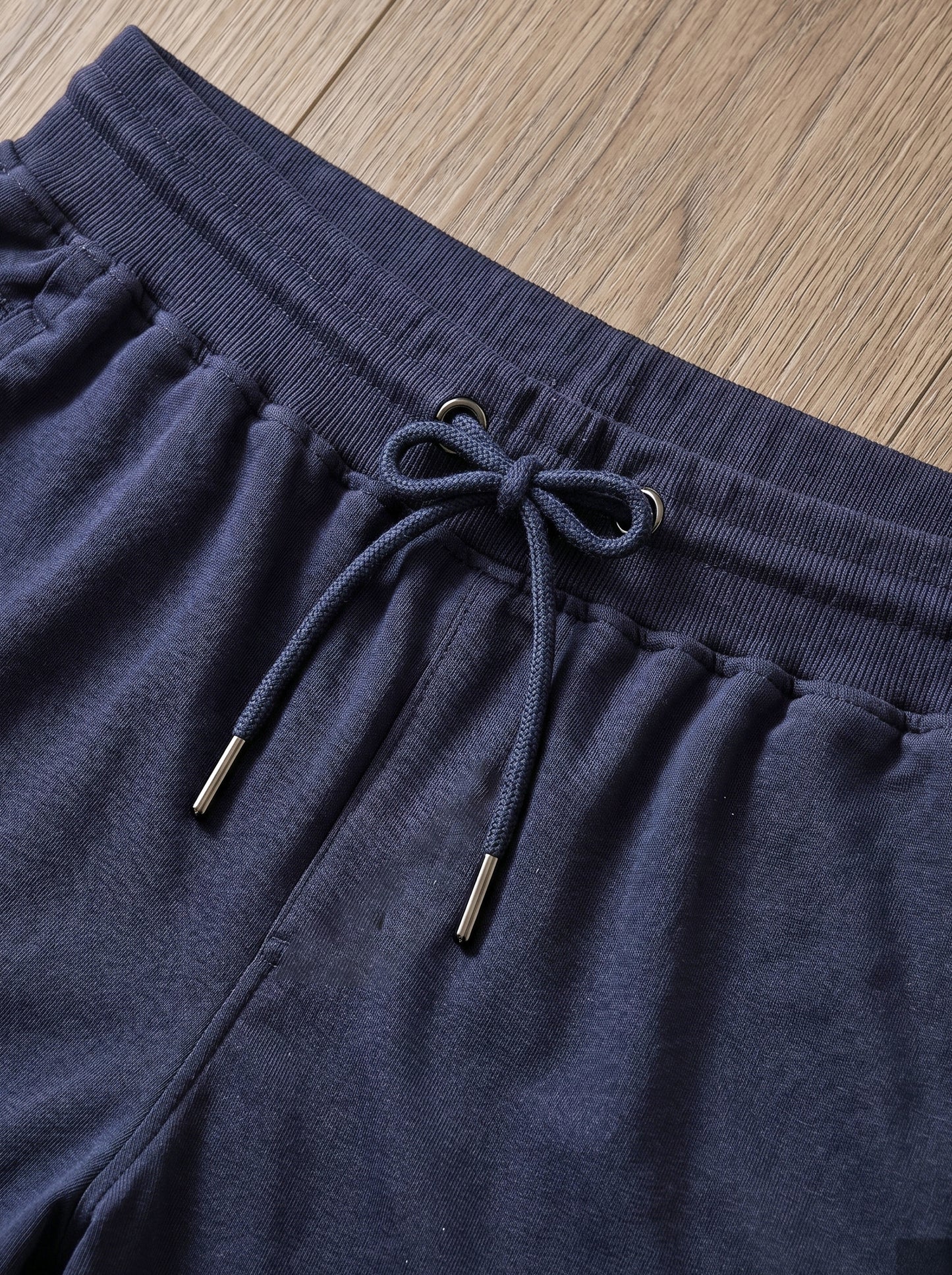 TOM MILTON Men Navy Color Knee Length Pure Cotton Shorts