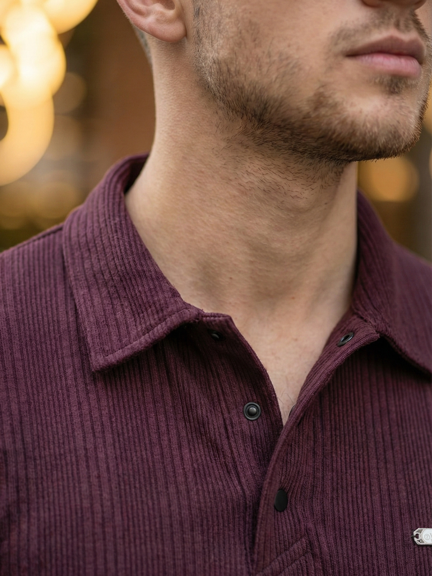TOM MILTON Men Burgundy Color Half Sleeve Snap Button Polo Tshirt