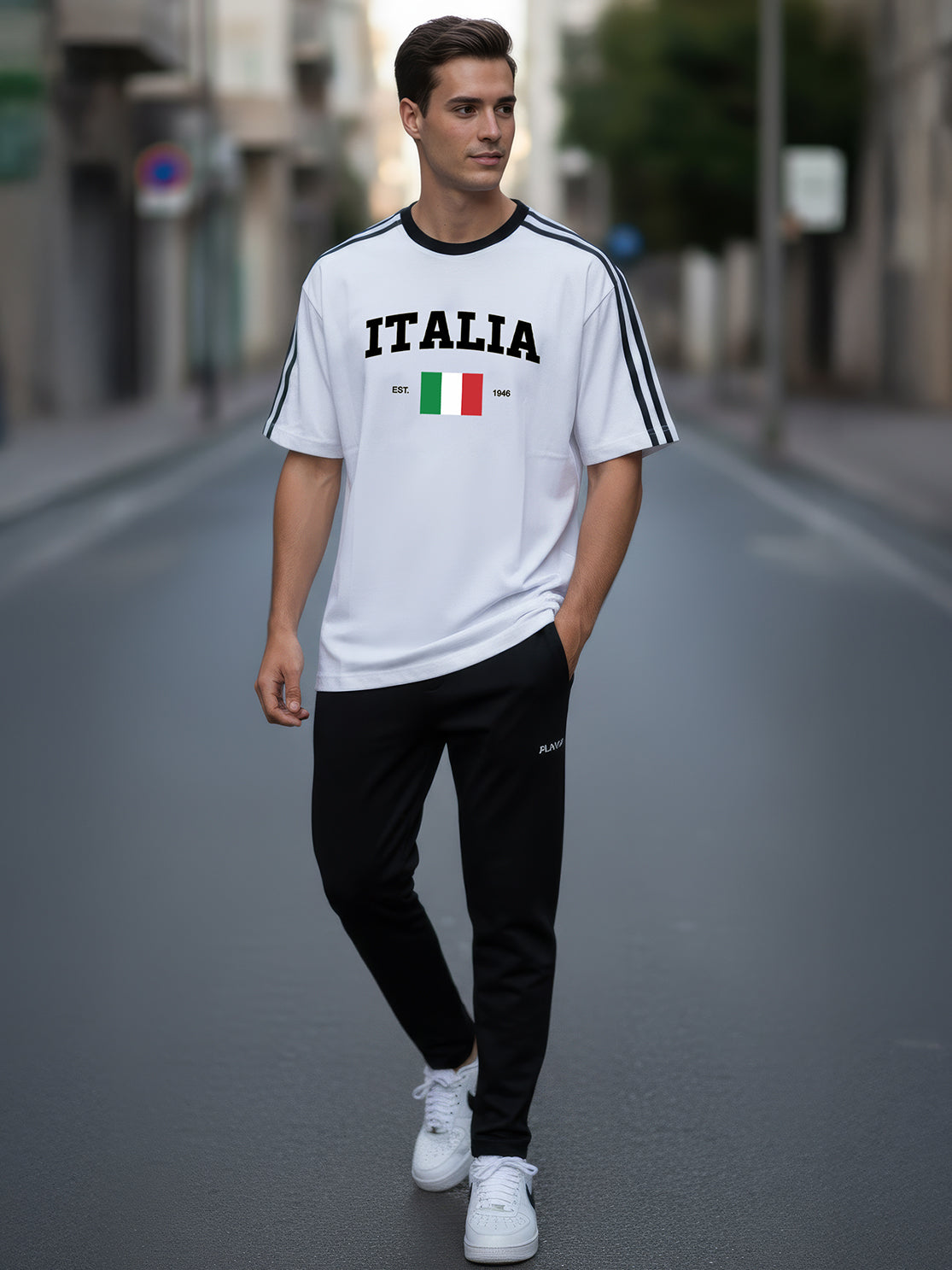 TOM MILTON Man White Color Round Neck Half Sleeve Oversized Net Folding tshirt