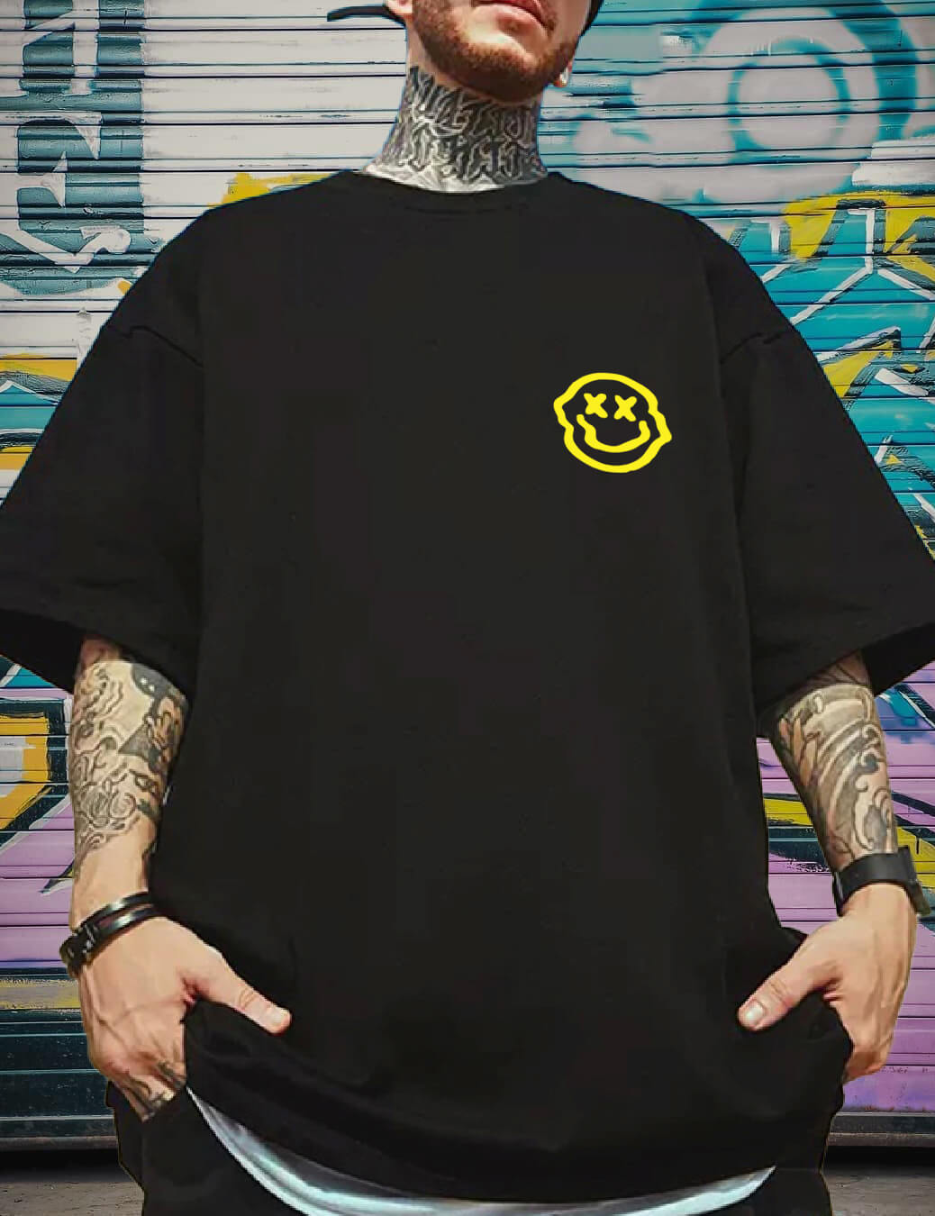 smile t shirt - oversized t shirt