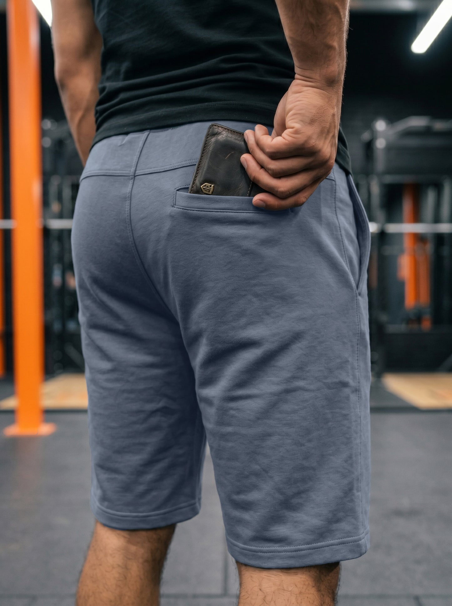 TOM MILTON Men Steel Grey Color Knee Length Pure Cotton Shorts