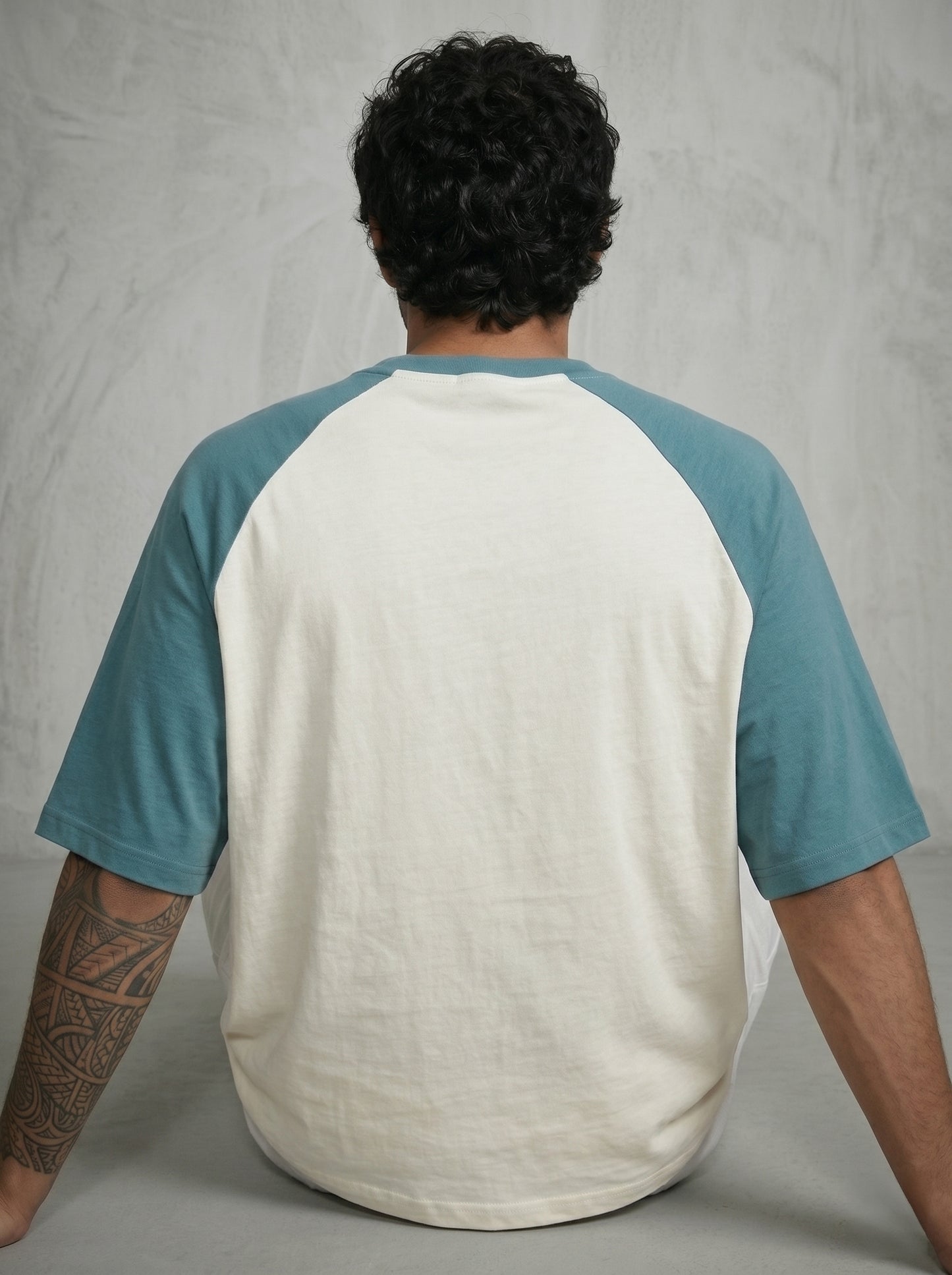 TOM MILTON Men White Color Round Neck Reclon Half Sleeve Oversize tshirt