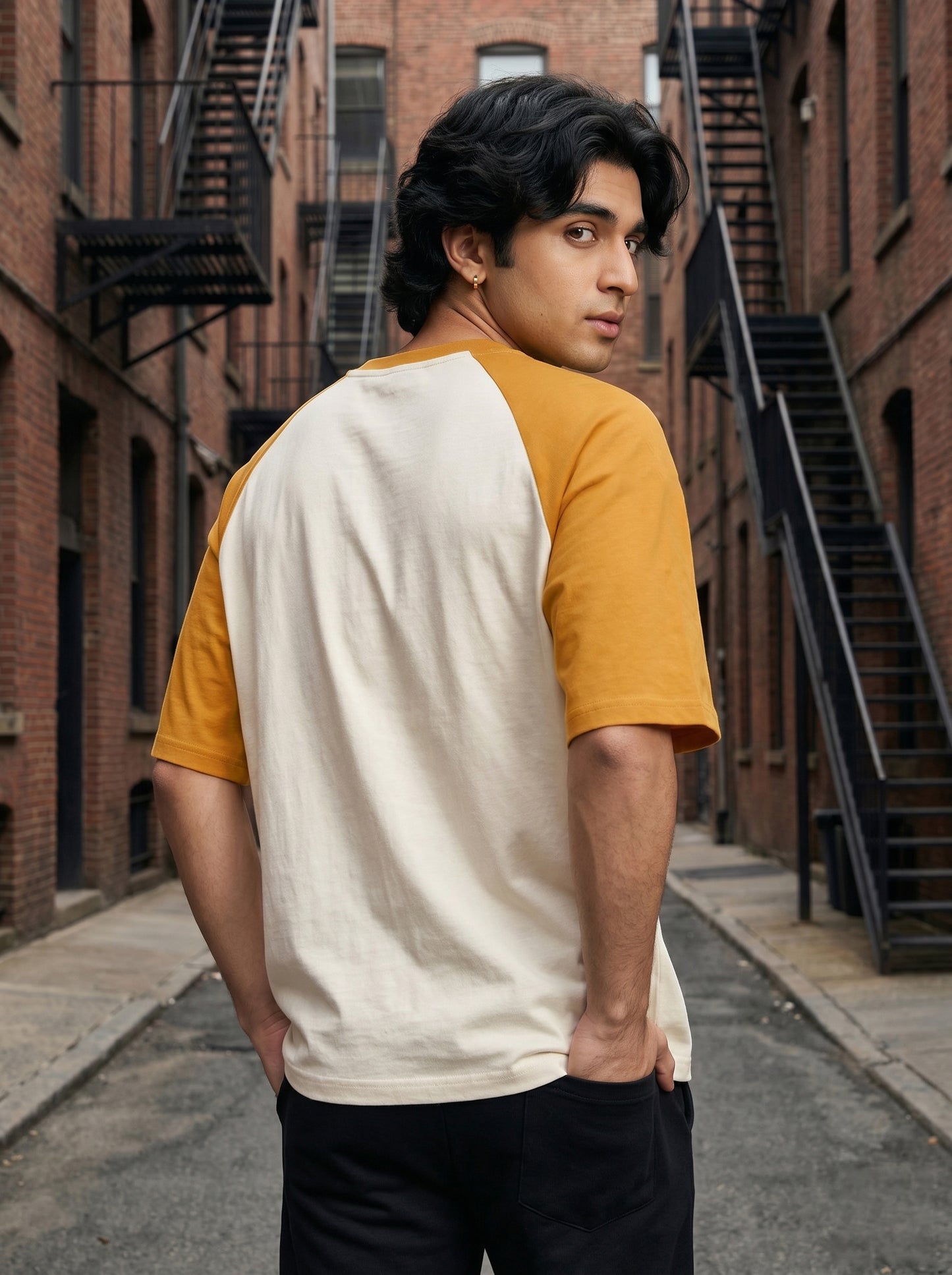 TOM MILTON Men White Color Round Neck Reclon Half Sleeve Oversize tshirt