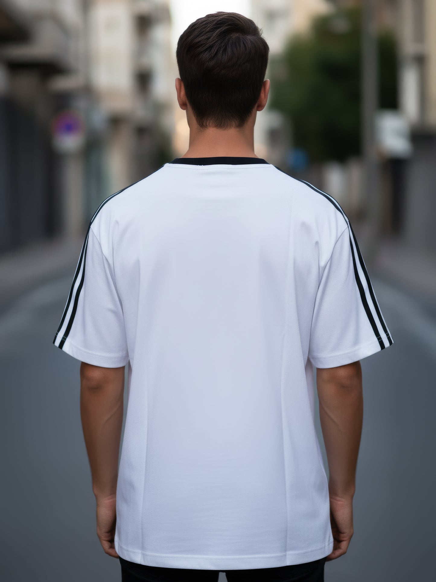 TOM MILTON Man White Color Round Neck Half Sleeve Oversized Net Folding tshirt