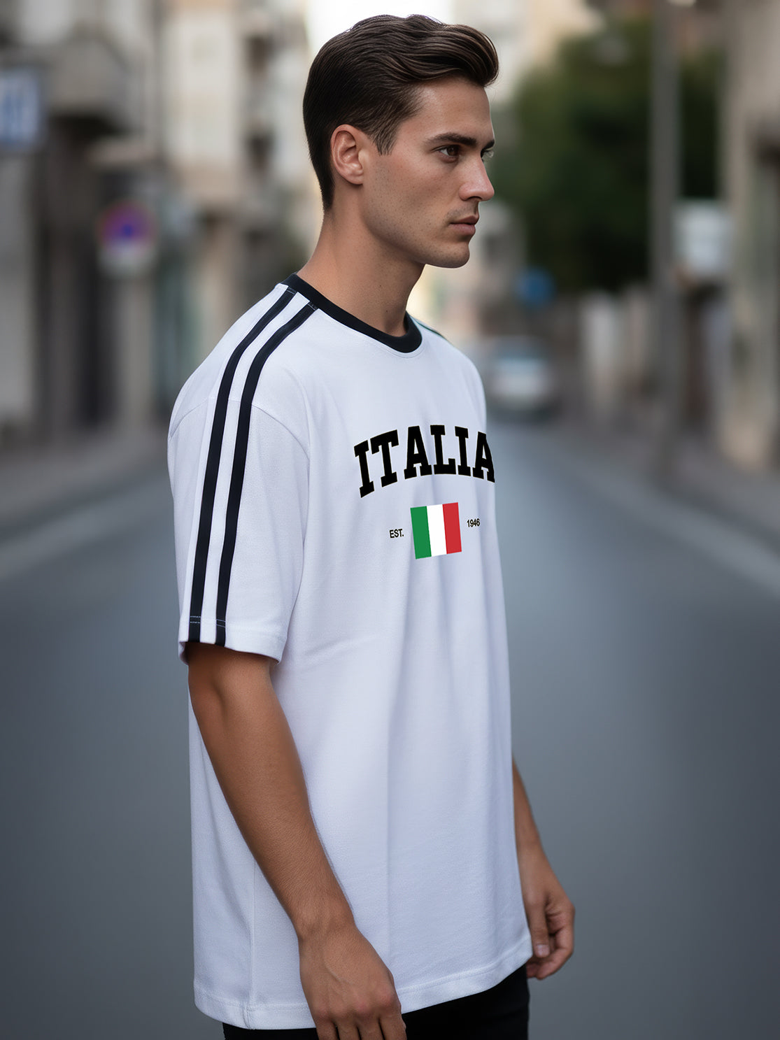 TOM MILTON Man White Color Round Neck Half Sleeve Oversized Net Folding tshirt
