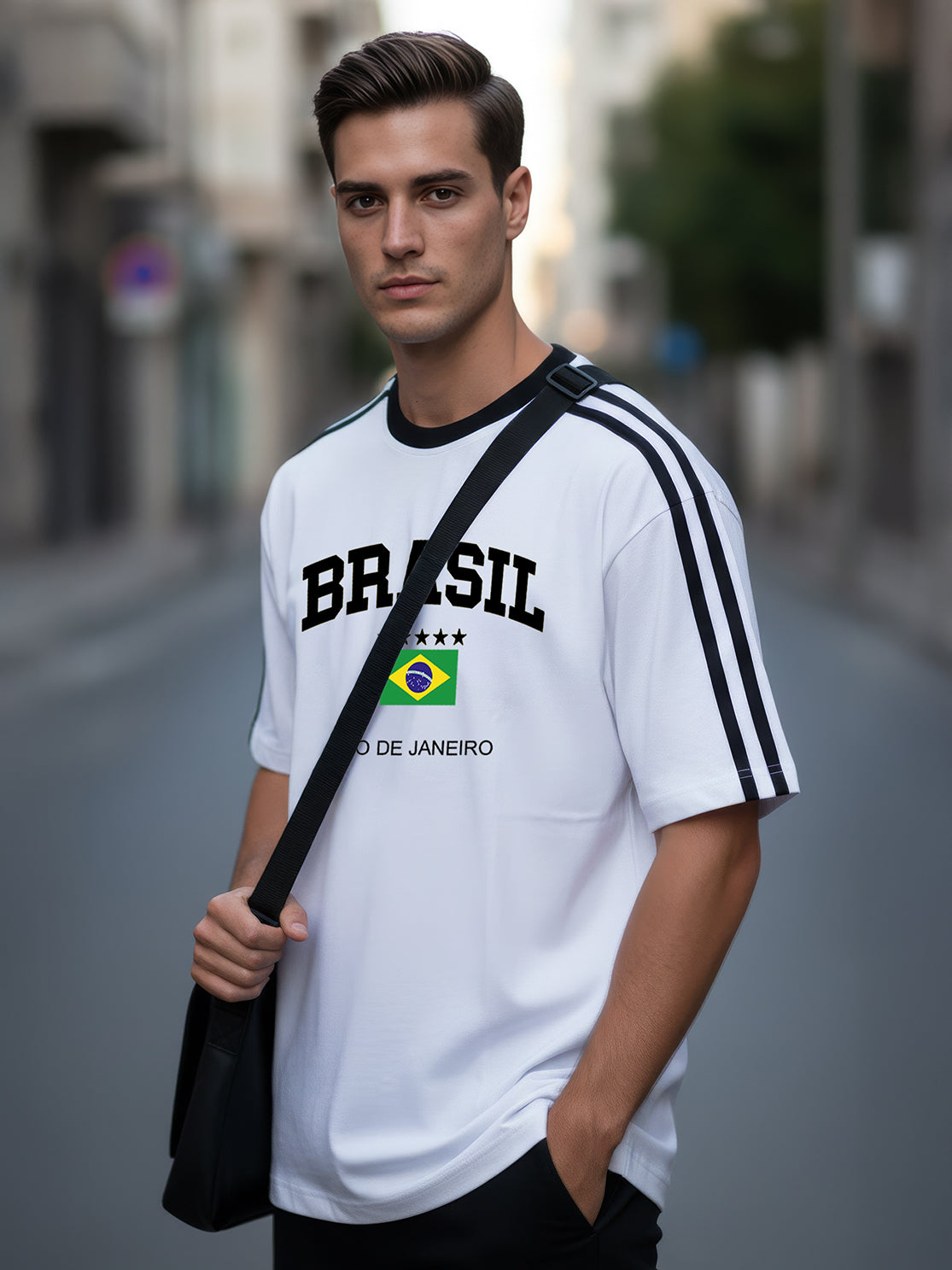 TOM MILTON Man White Color Round Neck Half Sleeve Oversized Net Folding tshirt