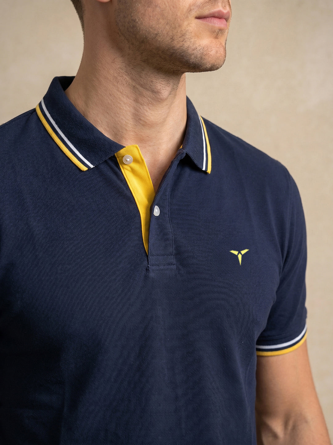TOM MILTON Men's 100% Cotton Polo T-Shirt – Navy | Regular Fit | Soft & Breathable